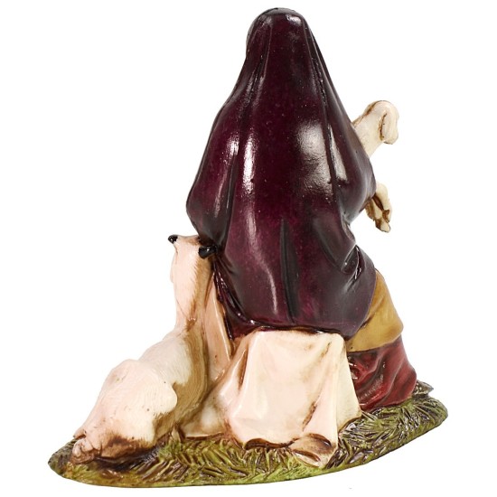 Mujer con cabra y cordero serie 10 cm Landi Moranduzzo