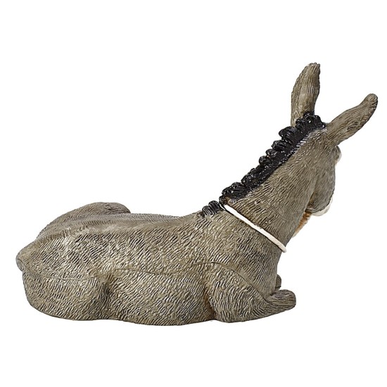 Asino sdraiato con briglie Landi Moranduzzo per statue 10 cm