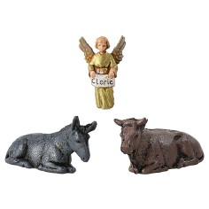 Set ox, donkey and angel 3.5 cm Landi 2