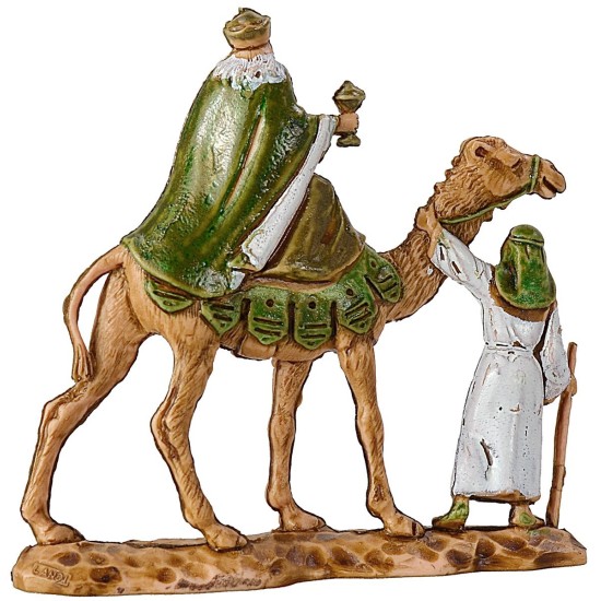 Tres Reyes Magos de 3,5 cm en camello Landi Moranduzzo