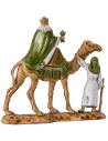 Tres Reyes Magos de 3,5 cm en camello Mundo Pesebres