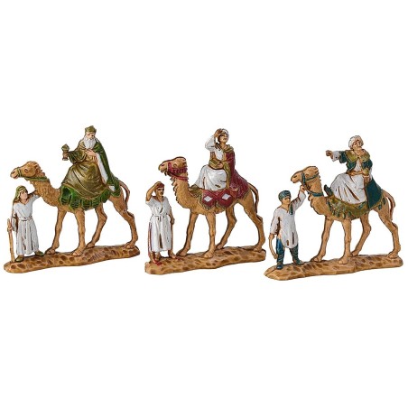 Tres Reyes Magos de 3,5 cm en camello Landi Moranduzzo