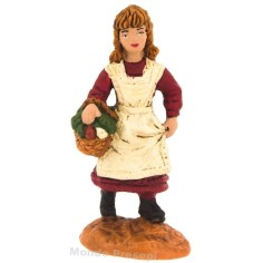Bambina con cesto serie cm 8 Oliver Mondo Presepi