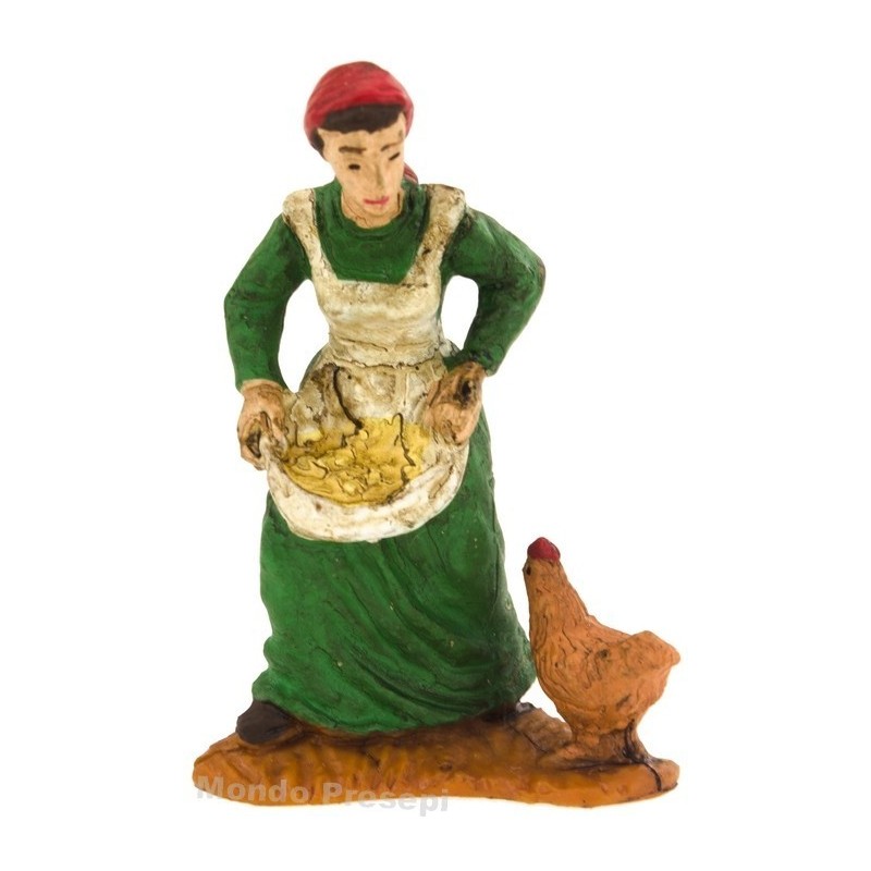 Farmer with hen Oliver series 5 cm