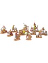 Set 11 Artisans nativity scene 3.5 cm Landi Moranduzzo