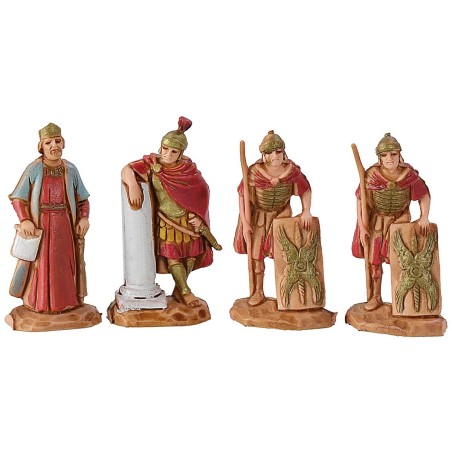 Conjunto Herodes + Centurión + 2 soldados Landi 3,5 cm Mundo Pesebres