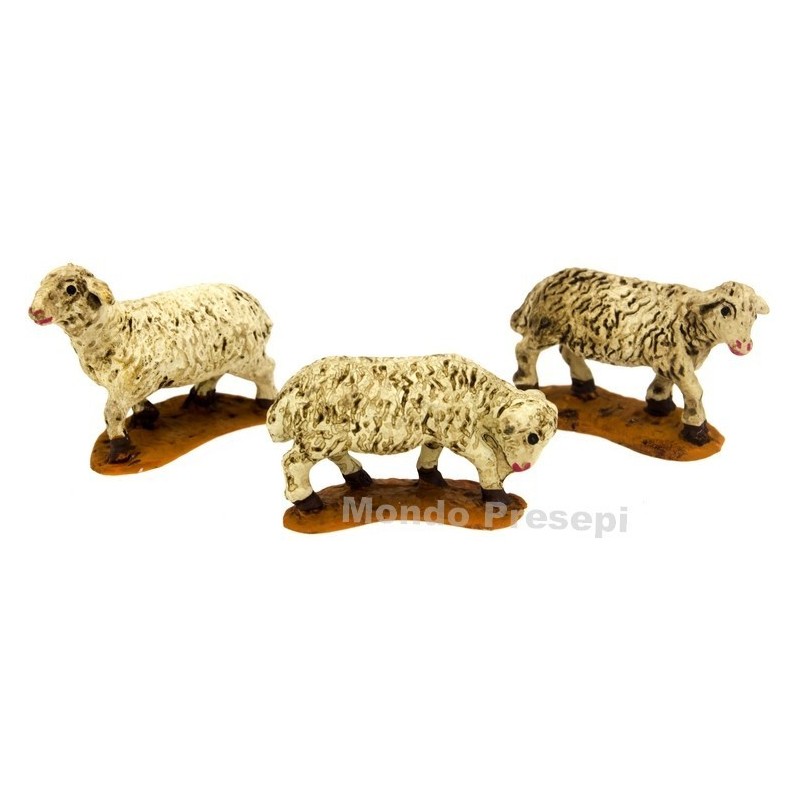 Set of 3 sheep for statues 5 cm