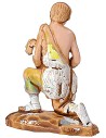 Pastor arrodillado con cordero cm 3,5 Landi Mondo Presepi
