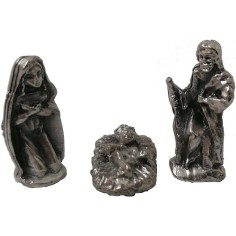 Natividad 1,8 cm en metal 3 figuras Mundo Belenes 2