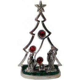 Natività con albero in metallo cm 3,4x2,4x5,4 h