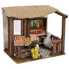 Bottega alimentari per Presepe cm 20x14x17 h altezza, bottega 2