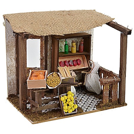 Bottega alimentari per Presepe cm 20x14x17 h