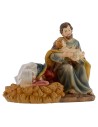 Natività in resina cm 11x7x9,8 h serie 12 cm giuseppe, resina