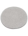 Pavimentación de plaza circular con adoquines de 20,5 cm de