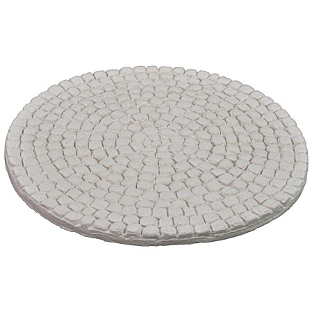 Pavimentación de plaza circular con adoquines de 20,5 cm de