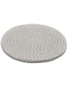 Pavimentación de plaza circular con adoquines de 20,5 cm de