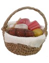 Cesto con salumi e formaggi in cera ø 4,5 cm