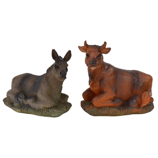 Natividad 5 figuras de 15 cm en resina Mundo Pesebres