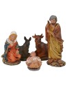 Natividad 5 figuras de 15 cm en resina Mundo Pesebres