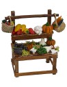 Bench with fruit and vegetables in wax cm 10x5,5x12 h