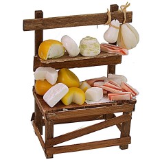 Banco con salumi e formaggi in cera cm 10x5,5x12 h cera 2