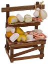 Counter with cold cuts and cheeses in wax cm 10x5,5x12 h
