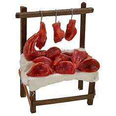Banco con carne in cera cm 9x5,5x13 h 2