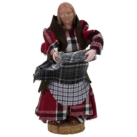 Donna con panno 12 cm