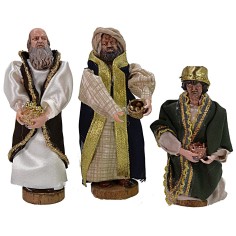 Tres Reyes Magos 12 cm base, son, altura, terracota, magos