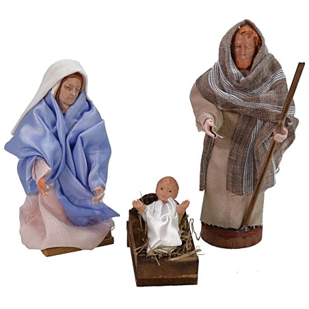 Natività vestita h. 12 cm base, vestita, nella, giuseppe