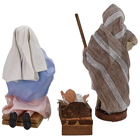 Natividad vestida h. 12 cm base, vestida, en la, José.