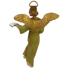 Ángel Gloria en resina pintada 10 cm serie económica Landi 2