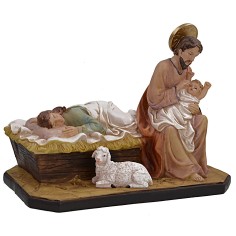 Natividad reclinada en resina de 28,5x16,5x22 cm h reclinada, resina. 2
