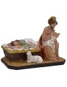 Natività sdraiata in resina cm 28,5x16,5x22 h