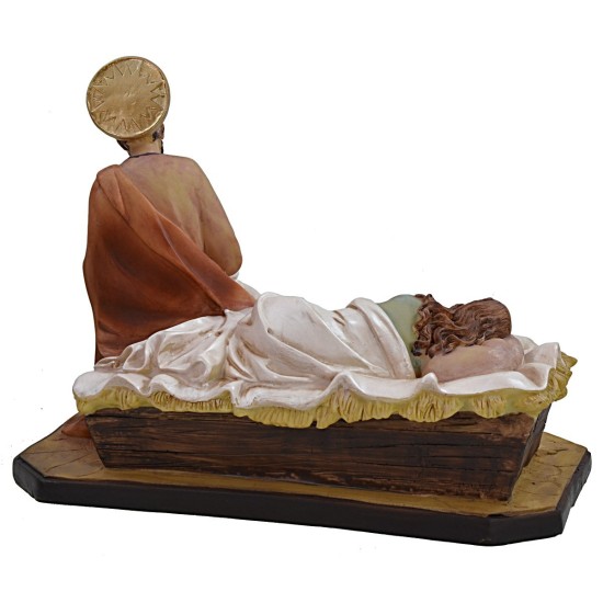 Natività sdraiata in resina cm 28,5x16,5x22 h