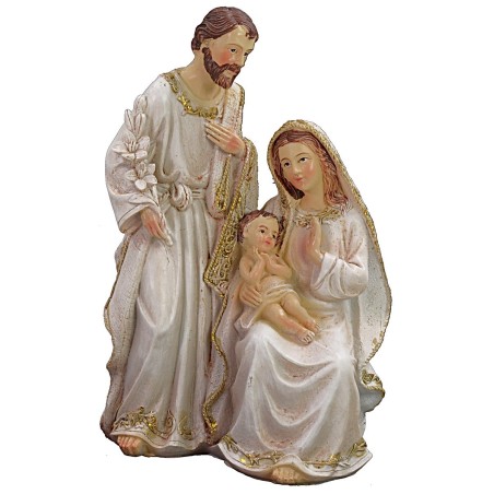 Sacra Famiglia in resina cm 12,5x8x19 h. 