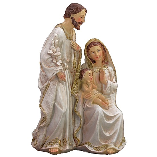 Sacra Famiglia in resina cm 12,5x8x19 h. 