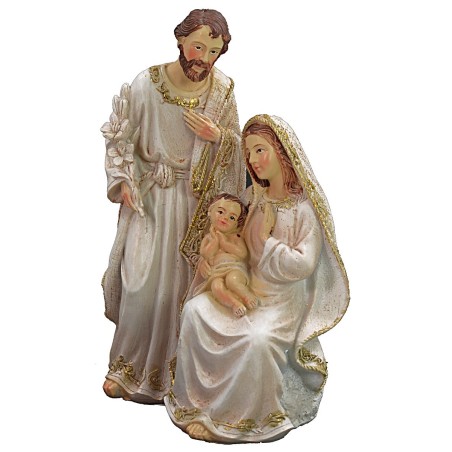 Sacra Famiglia in resina cm 12,5x8x19 h. 