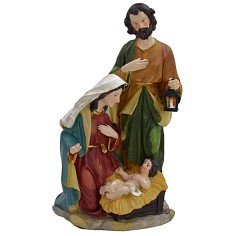 Natività in resina cm 14x10,5x26 h giuseppe, resina, serie