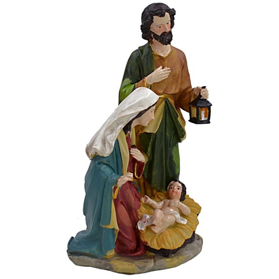 Natività in resina cm 14x10,5x26 h giuseppe, resina, serie
