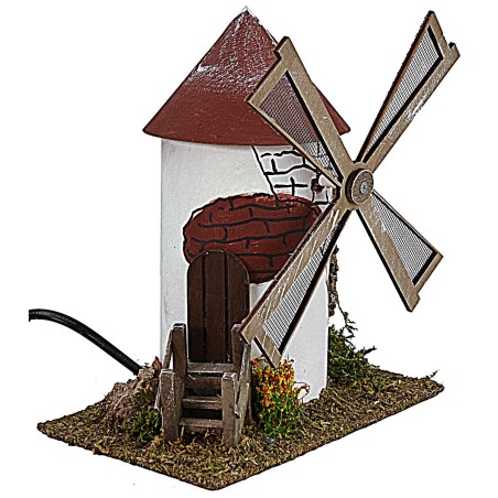 Working circular windmill with wooden shovel cm