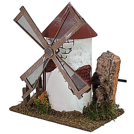 Molino de viento circular que funciona con pala de madera cm