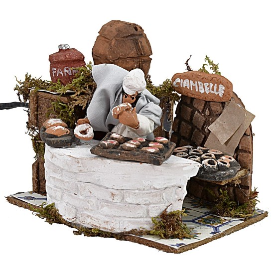 Ciambellera en movimiento h 9 cm estatua, base, terracota