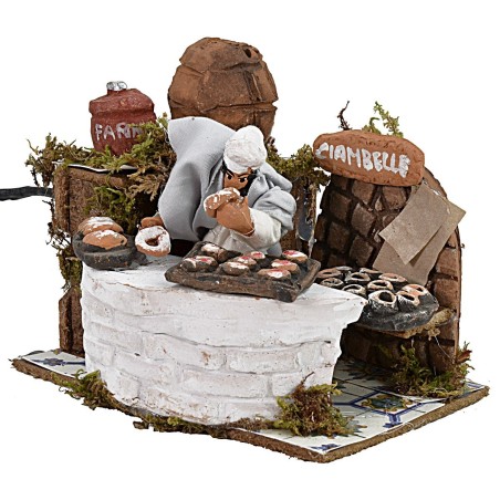 Ciambellera en movimiento h 9 cm estatua, base, terracota