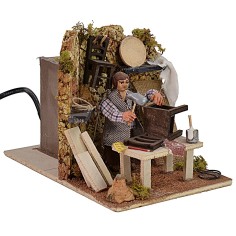 Aggiusta sedie in movimento h 8 cm statua, corrente, materiali