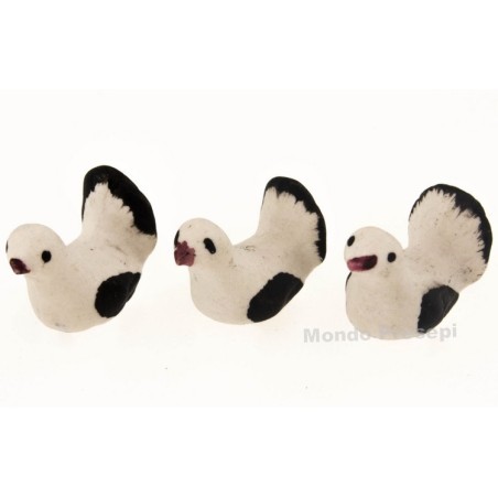 Set 3 doves 2 cm
