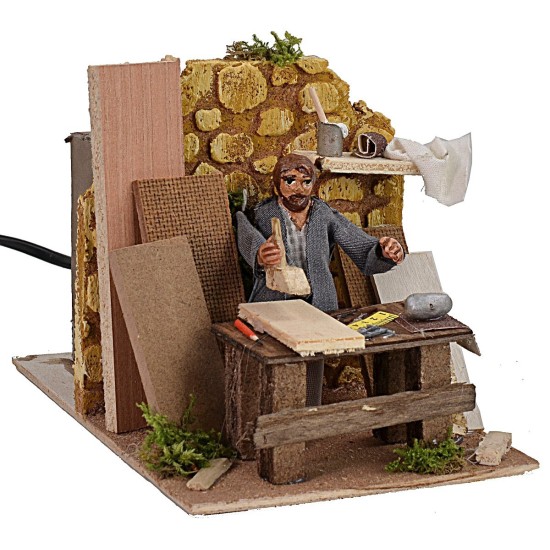 Falegname in movimento h 8 cm