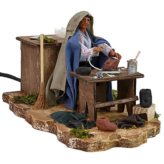 Calzolaio orientale 12 cm in movimento statua, corrente