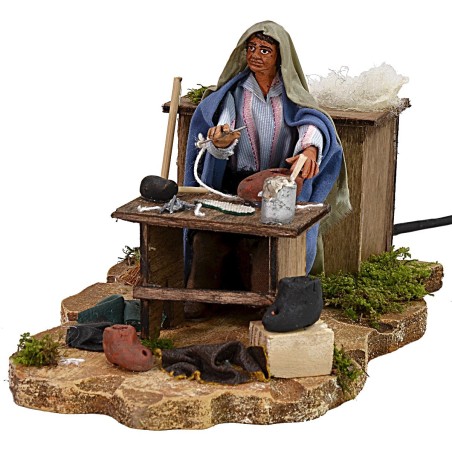 Calzolaio orientale 12 cm in movimento statua, corrente