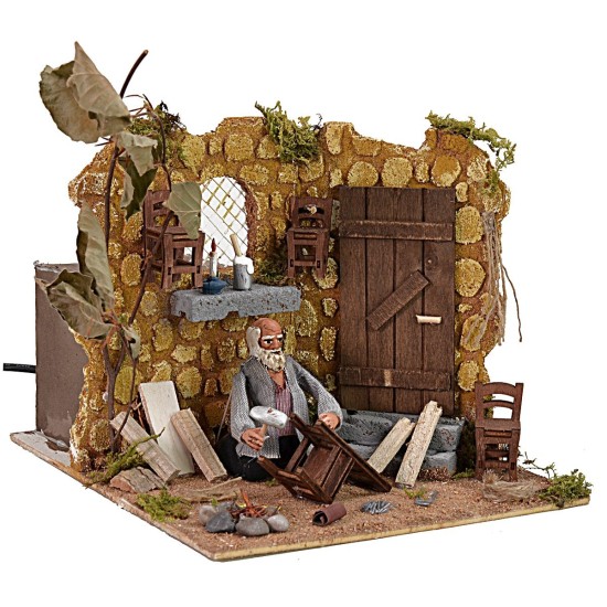 Ajusta sillas arrodillado en movimiento h 10 cm estatua